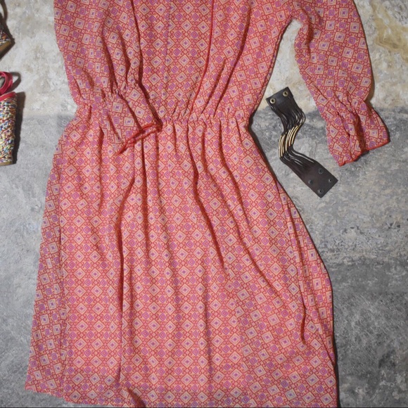 Ezra Long Sleeve Layered Boho Dress - Picture 4 of 8